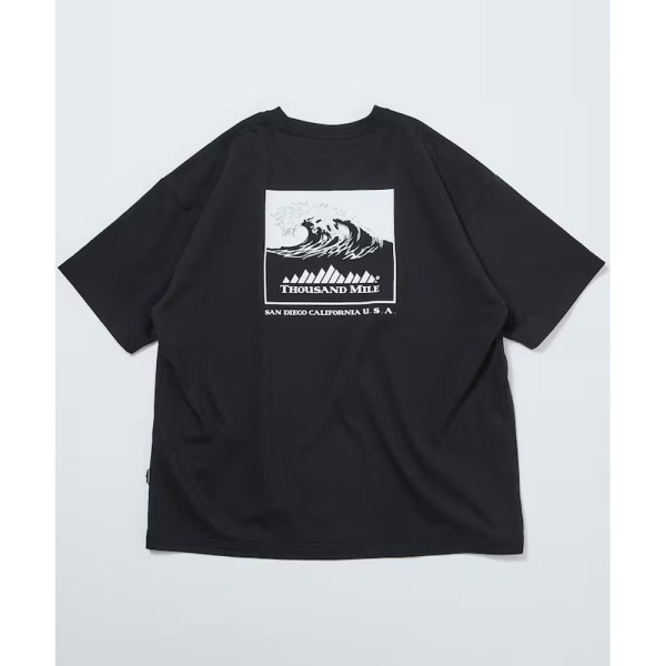 프릭스스토어 사우전드마일 별주 백프린트 웨이브 로고 반팔 티셔츠 4컬러 1226132800032