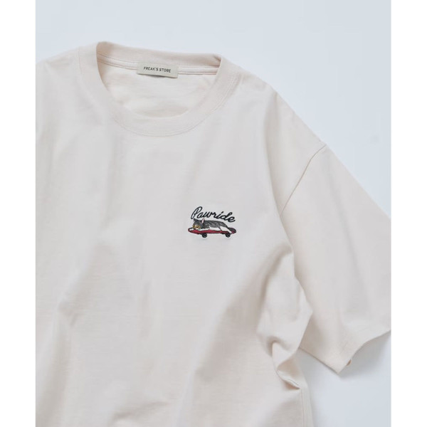 프릭스스토어 릴랙스핏 원포인트 동물 자수 크루넥 티셔츠 4컬러 1226248903008