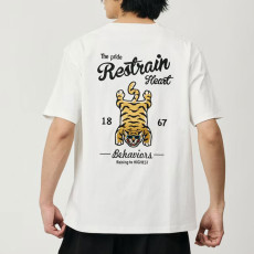 프릭스스토어 빅실루엣 디자인 백 자수 크루넥 티셔츠 TIGER 4컬러 1226248903004