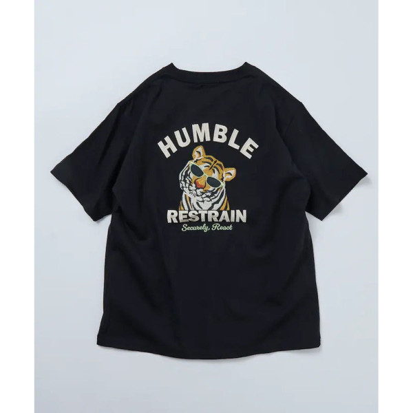 프릭스스토어 빅실루엣 디자인 백 자수 크루넥 티셔츠 TIGER 4컬러 1226248903004