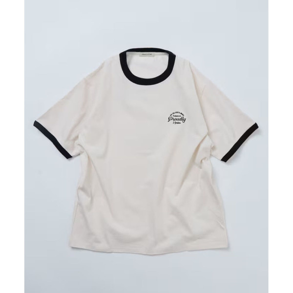 프릭스스토어 릴랙스핏 디자인 백 자수 크루넥 반팔 티셔츠 Cherry 3컬러 1226248903005