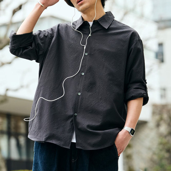 프릭스스토어 에어라이드 릴렉스핏 포켓터블 2WAY 롤업 시어 사커 셔츠 4컬러 1201248900297