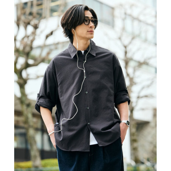 프릭스스토어 에어라이드 릴렉스핏 포켓터블 2WAY 롤업 시어 사커 셔츠 4컬러 1201248900297