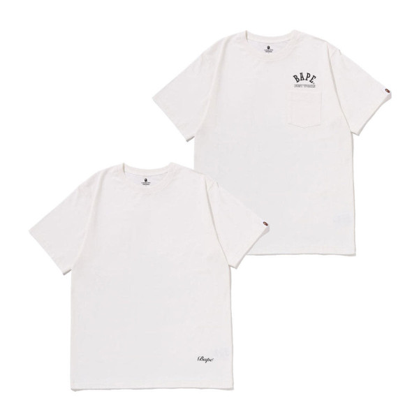 베이프 BAPE 2피스 반팔 티 언더웨어 화이트 1L70183007