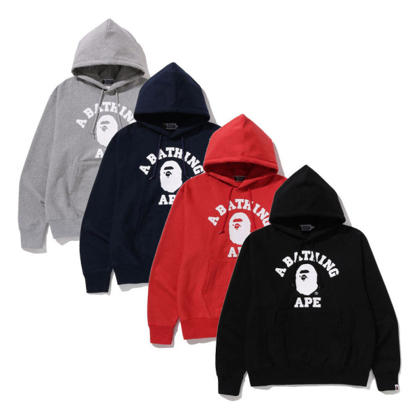 베이프 클래식 컬리지 풀오버 후드티 4컬러 1L70114002