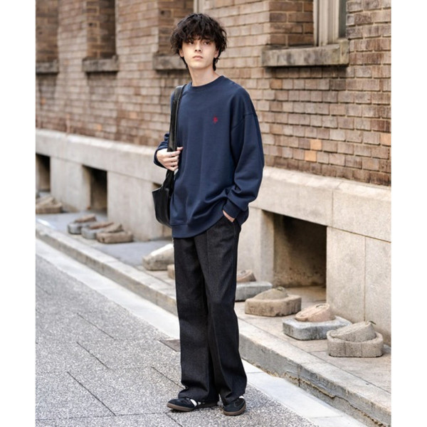 U.S. POLO ASSN. 유에스폴로에센 오버사이즈 기모 원포인트 로고 자수 긴팔 스우 7컬러 98269850