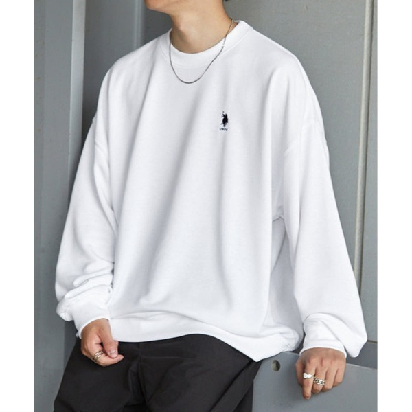 U.S. POLO ASSN. 유에스폴로에센 별주 빅실루엣 로고 자수 안감 풀오버 스웨트셔츠 19컬러 56280361 SMIlc760