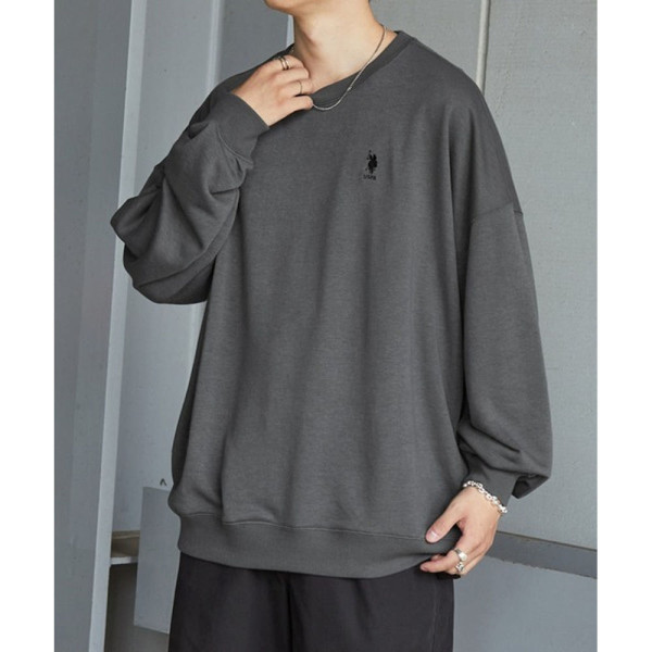 U.S. POLO ASSN. 유에스폴로에센 별주 빅실루엣 로고 자수 안감 풀오버 스웨트셔츠 19컬러 56280361 SMIlc760