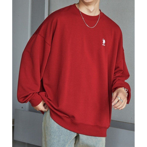 U.S. POLO ASSN. 유에스폴로에센 별주 빅실루엣 로고 자수 안감 풀오버 스웨트셔츠 19컬러 56280361 SMIlc760