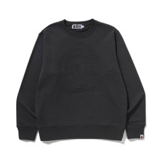 베이프 앰보스 BUSY WORKS 크루넥 맨투맨 블랙 1L70113004