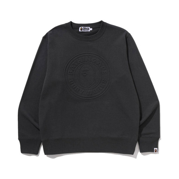 베이프 앰보스 BUSY WORKS 크루넥 맨투맨 블랙 1L70113004