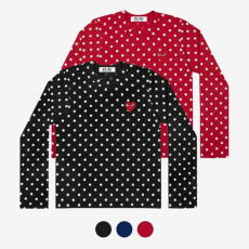 꼼데가르송 PLAY CDG 긴팔티 3컬러 남녀공용 AX-T166-051