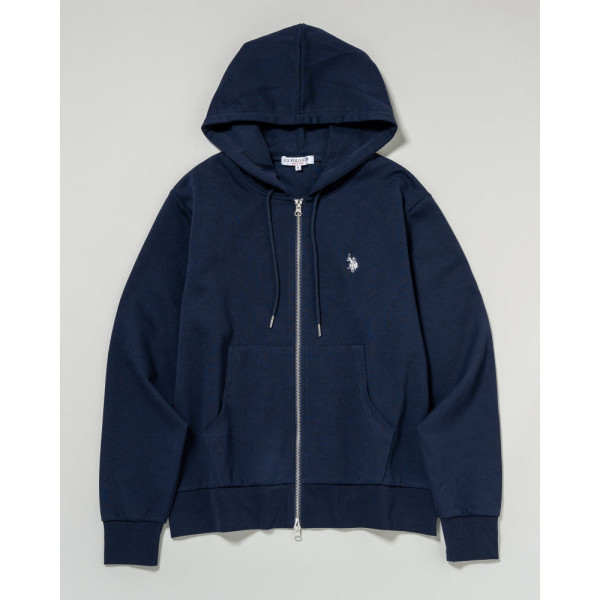 U.S. POLO ASSN. 유에스폴로에센 더블 호스맨 자수 풀 집 후드 4컬러 PLM53327