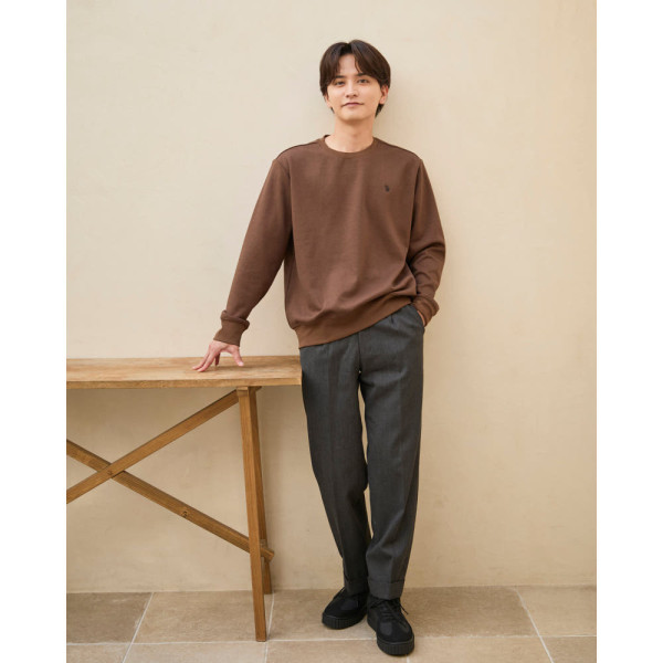 U.S. POLO ASSN. 유에스폴로에센 더블 호스맨 자수 스웨트 4컬러 PLM53328