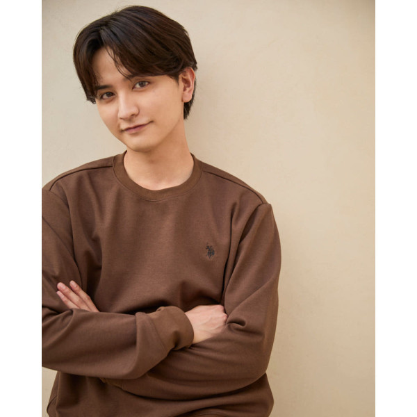 U.S. POLO ASSN. 유에스폴로에센 더블 호스맨 자수 스웨트 4컬러 PLM53328