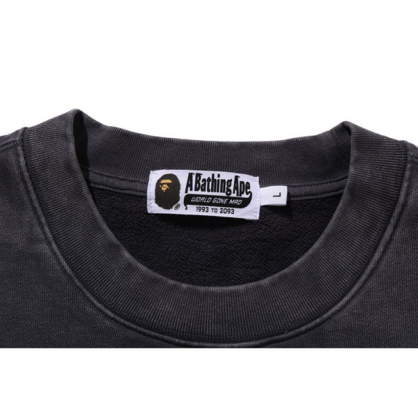 베이프 가먼트 다이 컬리지 릴렉스핏 크루넥 스웨트 셔츠 2컬러 1L80113308