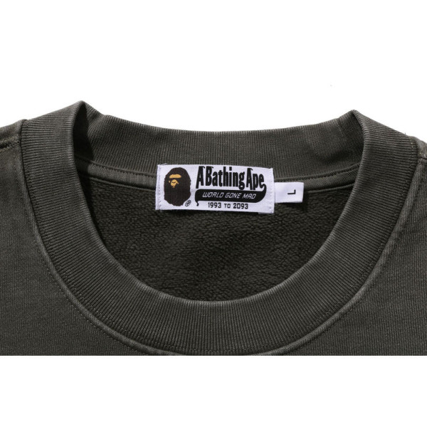 베이프 가먼트 다이 컬리지 릴렉스핏 크루넥 스웨트 셔츠 2컬러 1L80113308