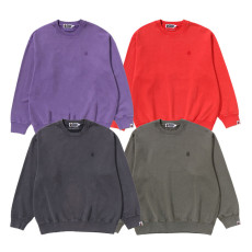 베이프 가먼트 다이 원포인트 릴렉스핏 크루넥 스웨트 셔츠 4컬러 1L80113307
