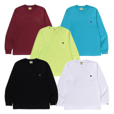 베이프 원포인트 롱슬리브 티셔츠 5컬러 1L80-111-002