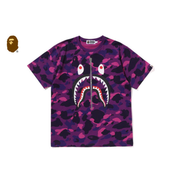 베이프 컬러 카모 샤크 티셔츠 3컬러 1L80109017