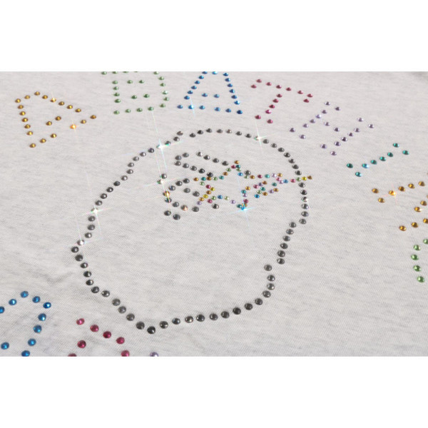 베이프 라인스톤 콜리지 릴렉스 핏 티셔츠 2컬러 1L80109313