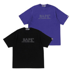 베이프 라인스톤 베이프 로고 릴렉스 핏 티셔츠 2컬러 1L80109314