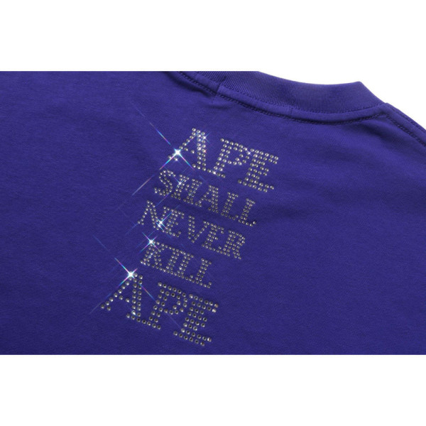 베이프 라인스톤 베이프 로고 릴렉스 핏 티셔츠 2컬러 1L80109314