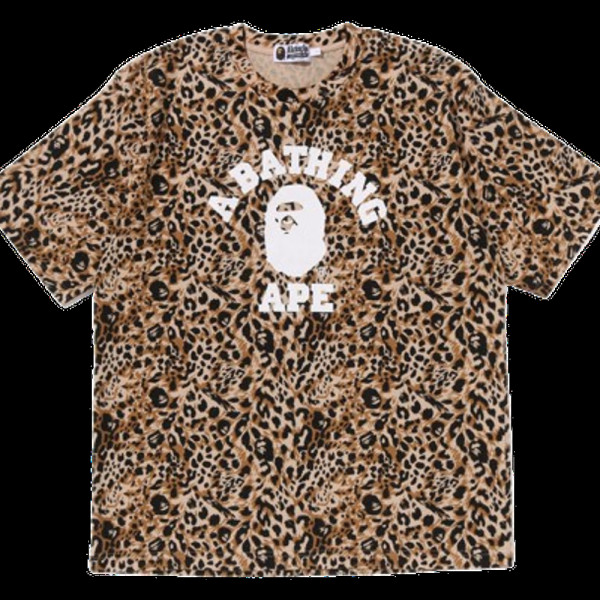 베이프 와일드 레오파드 패턴 칼리지 릴렉스핏 티셔츠 3컬러 1L80109004