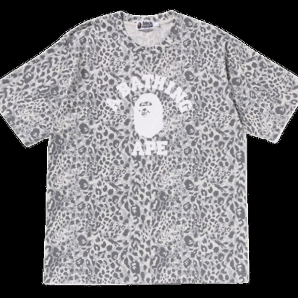 베이프 와일드 레오파드 패턴 칼리지 릴렉스핏 티셔츠 3컬러 1L80109004