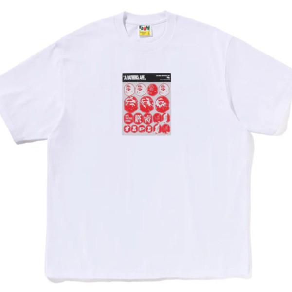 베이프 베이프 스티커 그래픽 릴렉스핏 티셔츠 3컬러 1L80110319