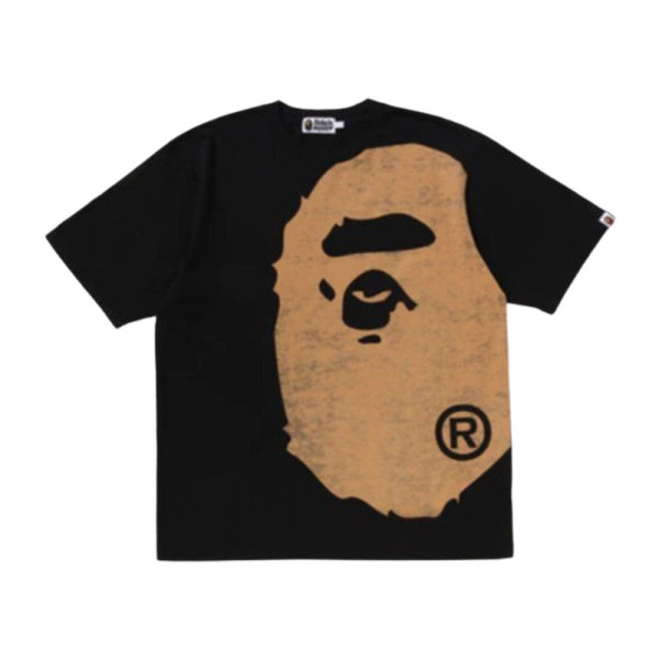 베이프 블리치드 빅 에이프 헤드 릴렉스핏 티셔츠 블랙 1L80109003