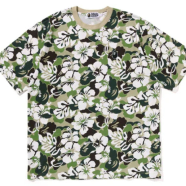 베이프 ABC 리조트 카모 릴렉스핏 티셔츠 그린 1L70109004