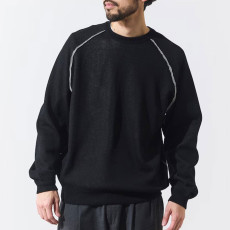 프릭스스토어 쿨 터치 W 페이스 색상 배색 크루넥 니트 3컬러 1030248901931