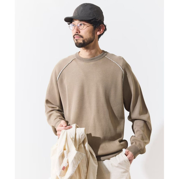 프릭스스토어 쿨 터치 W 페이스 색상 배색 크루넥 니트 3컬러 1030248901931