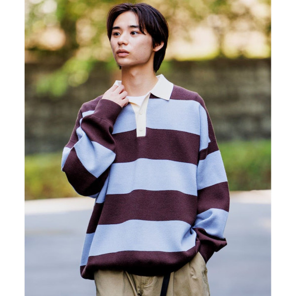 프릭스스토어 빅실루엣 보더 니트 라거 셔츠 3컬러 1231248900192