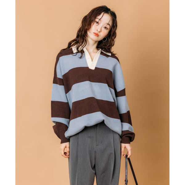 프릭스스토어 빅실루엣 보더 니트 라거 셔츠 3컬러 1231248900192