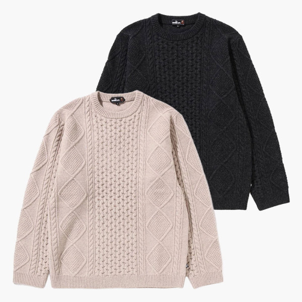 베이프 청키 케이블 울 스웨터 2컬러 7L70120309
