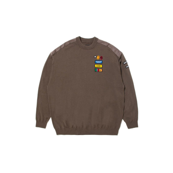 베이프 카즈키 쿠라이시 에이프 헤드 패치 밀리터리 니트 스웨터 2컬러 1L83120901