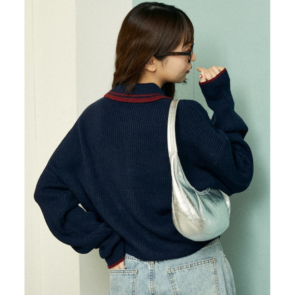 U.S. POLO ASSN. 유에스폴로에센 PUBLUX 카라 라인 포인트 드라이버즈 니트 4컬러 3234291600003