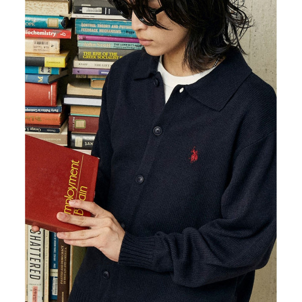 U.S. POLO ASSN. 유에스폴로에센 PUBLUX 별주 폴로 니트 가디건 4컬러 3135291600005