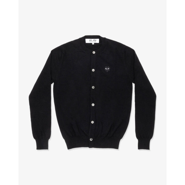 꼼데가르송 PLAY CDG 가디건 라운드넥 라인스톤 블랙와펜 남녀공용 3컬러 AX-N805-051