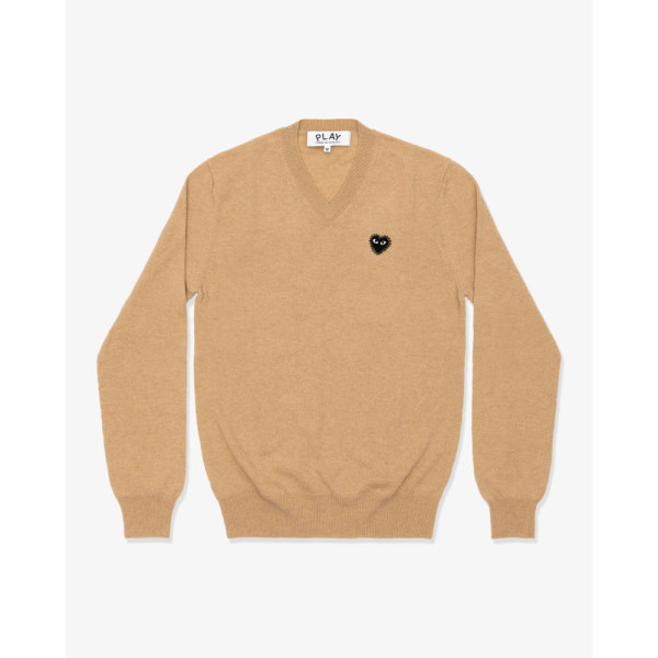 꼼데가르송 PLAY CDG 브이넥 니트 라인스톤 블랙와펜 남녀공용 3컬러 AX-N804-051