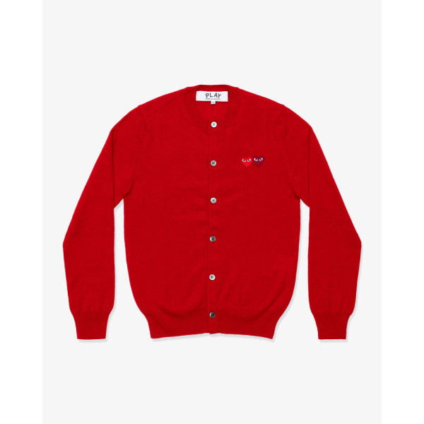 꼼데가르송 PLAY CDG 가디건 더블와펜 라운드넥 5컬러 남녀공용 AX-N057-051