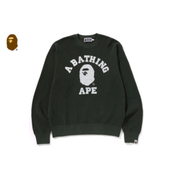 베이프 컬리지 와플 크루넥 스웨터 3컬러 1L30120002