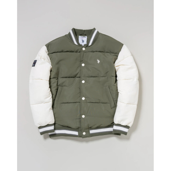 U.S. POLO ASSN. 유에스폴로에센 바시티 패딩 재킷 더블 호스맨 자수 2컬러 PLM53801