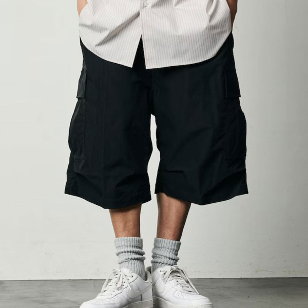 프릭스스토어 퀵 드라이 패브릭 와이드 실루엣 폴리립크로스 숏 카고 팬츠 4컬러 1244248900264