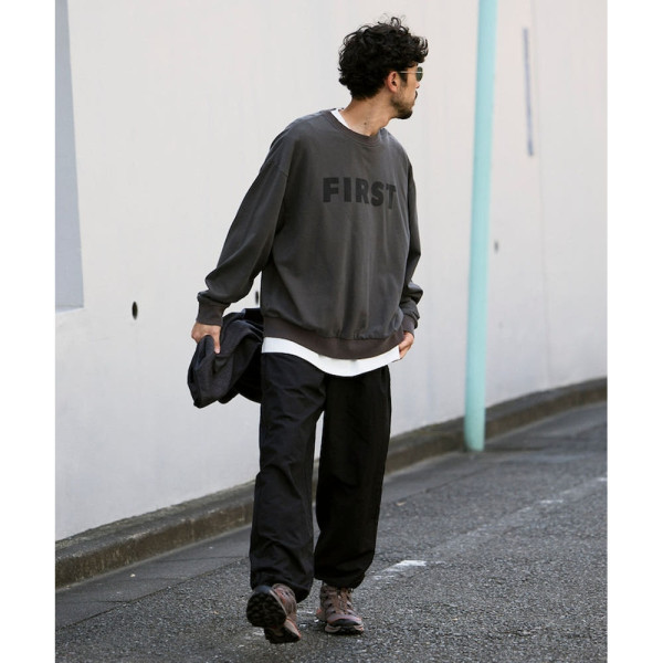 퍼스트핸드 와이드 스트레이트 나일론 트랙 테이퍼드 실루엣 이지 팬츠 3컬러 3342234400003