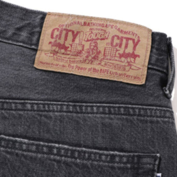 베이프 샤크 루즈핏 13OZ 데님 팬츠 2컬러 1L80150006