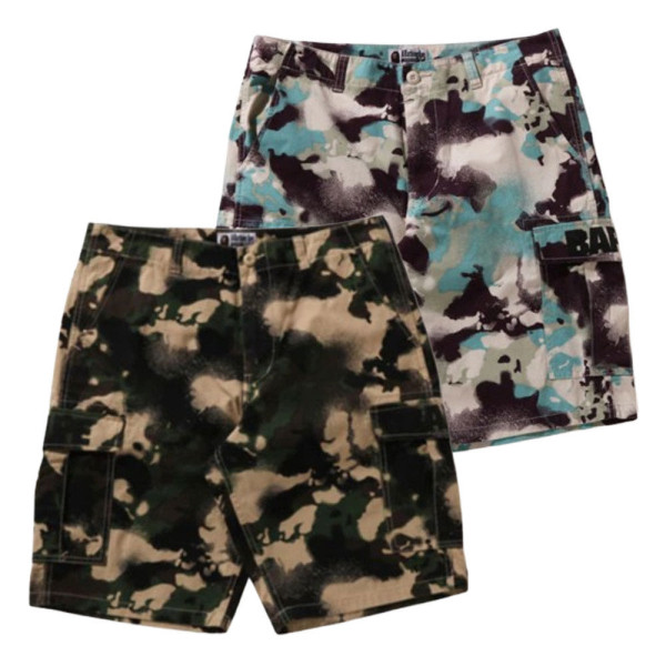 베이프 맵 카모 레귤러핏 카고 반바지 2컬러 1L30153003