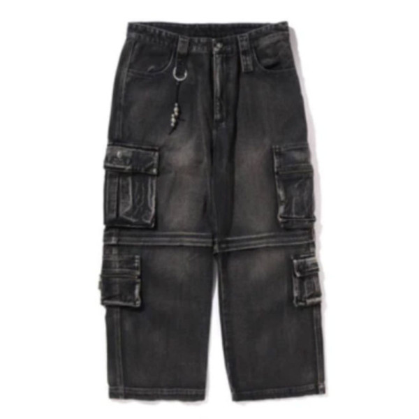 베이프 블랙 카고 라이더 바이커 진 블랙 1L30150306